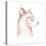 Cute Watercolor Llama, Alpaca Illustration Isolated on White. Llama Print Ethnic Blanket, Flowers W-Kris_art-Stretched Canvas