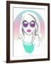 Cute Young Girl Fashion Illustration.-cherry blossom girl-Framed Art Print