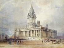 Design for Leeds Town Hall, 1854-Cuthbert Brodrick-Framed Stretched Canvas