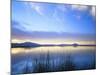 Cutler Reservoir on Bear River with Cirrus Fibratus at Sunset, Great Basin, Cache Valley, Utah-Scott T. Smith-Mounted Photographic Print