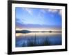 Cutler Reservoir on Bear River with Cirrus Fibratus at Sunset, Great Basin, Cache Valley, Utah-Scott T. Smith-Framed Photographic Print