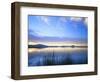 Cutler Reservoir on Bear River with Cirrus Fibratus at Sunset, Great Basin, Cache Valley, Utah-Scott T. Smith-Framed Photographic Print