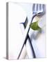 Cutlery with a Corn Salad Leaf-Dorota & Bogdan Bialy-Stretched Canvas