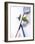 Cutlery with a Corn Salad Leaf-Dorota & Bogdan Bialy-Framed Photographic Print