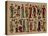 Cutout Paper Dolls, Neuruppiner Bilderbogen, C.1910-null-Stretched Canvas