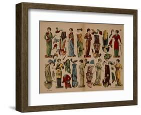 Cutout Paper Dolls, Neuruppiner Bilderbogen, C.1910-null-Framed Giclee Print