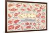 Cuts of Beef Chart-null-Framed Art Print