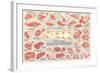 Cuts of Beef Chart-null-Framed Art Print