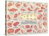 Cuts of Beef Chart-null-Stretched Canvas