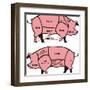 Cuts of Pork - American & British-ciuciumama-Framed Art Print