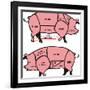 Cuts of Pork - American & British-ciuciumama-Framed Art Print