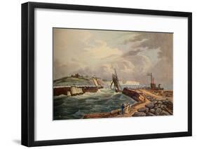 Cutter Entering Dover Harbour, 1819-Robert Havell-Framed Giclee Print