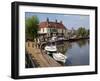 Cutter Inn, River Ouse, Ely, Cambridgeshire, England, United Kingdom, Europe-Ken Gillham-Framed Photographic Print