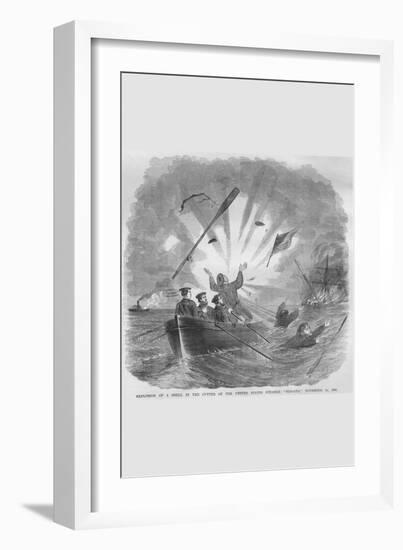 Cutter "Niagara" Explodes-Frank Leslie-Framed Art Print