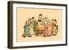 Cutting and Sharing-Kate Greenaway-Framed Art Print