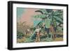 Cutting Bananas in Jamaica-Frank Newbould-Framed Giclee Print