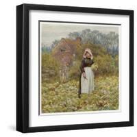 Cutting Cabbages, Allingh-Helen Allingham-Framed Art Print