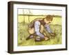 Cutting Grass with Sickle, 1881-Vincent van Gogh-Framed Giclee Print