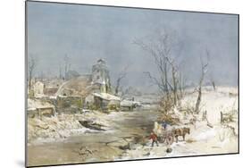 Cutting Ice for the Icehouse-Charles Brooke Branwhite-Mounted Giclee Print