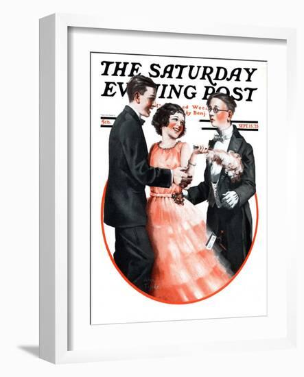 "Cutting In," Saturday Evening Post Cover, September 15, 1923-Alan Foster-Framed Giclee Print