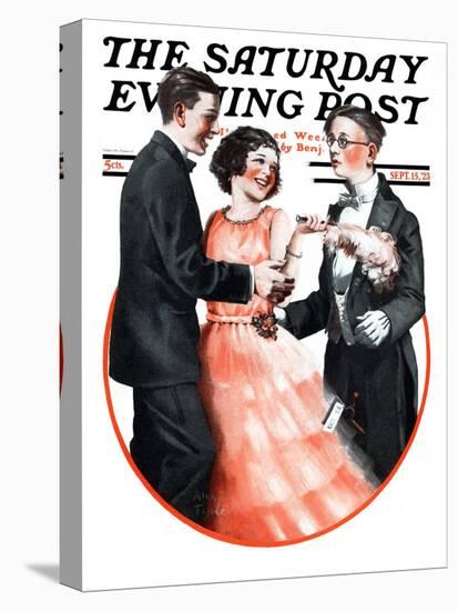 "Cutting In," Saturday Evening Post Cover, September 15, 1923-Alan Foster-Stretched Canvas