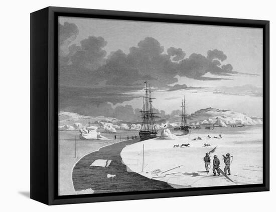 Cutting into Winter Island-Edward Finden-Framed Stretched Canvas