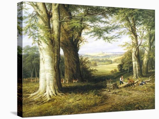 Cutting Logs, Windsor Park-Ralph W. Lucas-Stretched Canvas