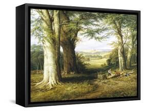 Cutting Logs, Windsor Park-Ralph W. Lucas-Framed Stretched Canvas