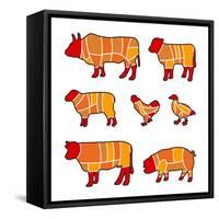 Cutting Meat-Goran Benisek-Framed Stretched Canvas