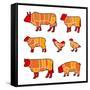 Cutting Meat-Goran Benisek-Framed Stretched Canvas