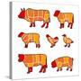 Cutting Meat-Goran Benisek-Stretched Canvas