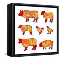 Cutting Meat-Goran Benisek-Framed Stretched Canvas