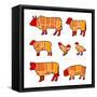 Cutting Meat-Goran Benisek-Framed Stretched Canvas