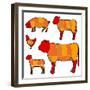 Cutting Meat-skocko-Framed Art Print