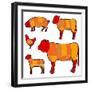 Cutting Meat-skocko-Framed Art Print