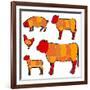 Cutting Meat-skocko-Framed Art Print