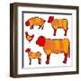 Cutting Meat-skocko-Framed Art Print