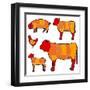 Cutting Meat-skocko-Framed Art Print