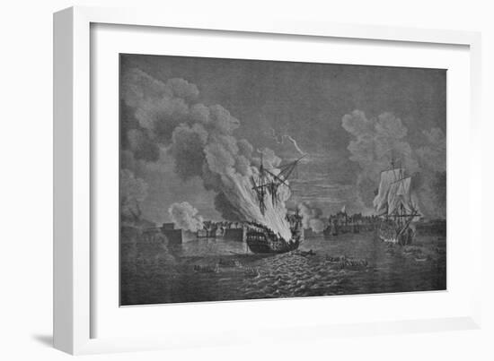 'Cutting-out Affair at Louisbourg', c1760-Richard Paton-Framed Giclee Print