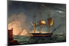 Cutting out of the Hermione from the Harbour of Porto Cavallo, October 25th 1799-Thomas Whitcombe-Mounted Giclee Print