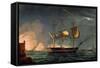 Cutting out of the Hermione from the Harbour of Porto Cavallo, October 25th 1799-Thomas Whitcombe-Framed Stretched Canvas