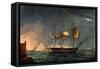 Cutting out of the Hermione from the Harbour of Porto Cavallo, October 25th 1799-Thomas Whitcombe-Framed Stretched Canvas