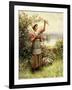 Cutting Roses Along the Seine-Daniel Ridgway Knight-Framed Giclee Print