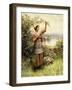 Cutting Roses Along the Seine-Daniel Ridgway Knight-Framed Giclee Print