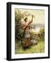 Cutting Roses Along the Seine-Daniel Ridgway Knight-Framed Giclee Print