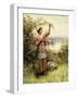 Cutting Roses Along the Seine-Daniel Ridgway Knight-Framed Giclee Print