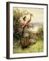 Cutting Roses Along the Seine-Daniel Ridgway Knight-Framed Giclee Print