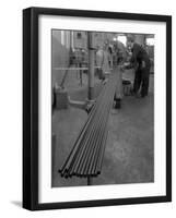 Cutting Steel Rods to Length, Park Gate Iron and Steel Co, Rotherham, South Yorkshire, 1964-Michael Walters-Framed Photographic Print