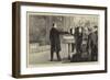 Cutting the Baddeley Twelfth Cake on the Stage of Drury Lane Theatre-null-Framed Giclee Print