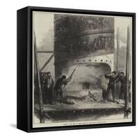 Cutting the Base of the Column in the Place Vendome, Paris-null-Framed Stretched Canvas